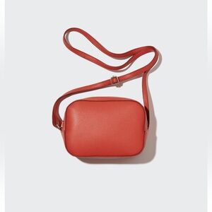 Uniqlo Faux-Leather Square Mini Shoulder Bag, Orange, NWT